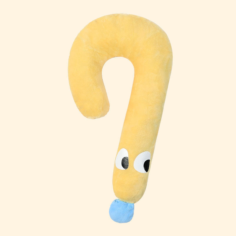 HKM-5881661 Universal Pet Neck Pillow - Cozy Question Mark Cushion for Dogs and Cats, All-Season Comfort, Available in Two Sizes