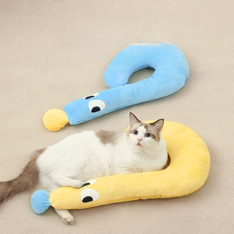 HKM-5881661 Universal Pet Neck Pillow - Cozy Question Mark Cushion for Dogs and Cats, All-Season Comfort, Available in Two Sizes