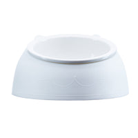 HKM-5882173 Tilting Anti-overturning Ceramic Pet Bowl for Cats and Small Dogs - 250ml Capacity, Multiple Colors Available