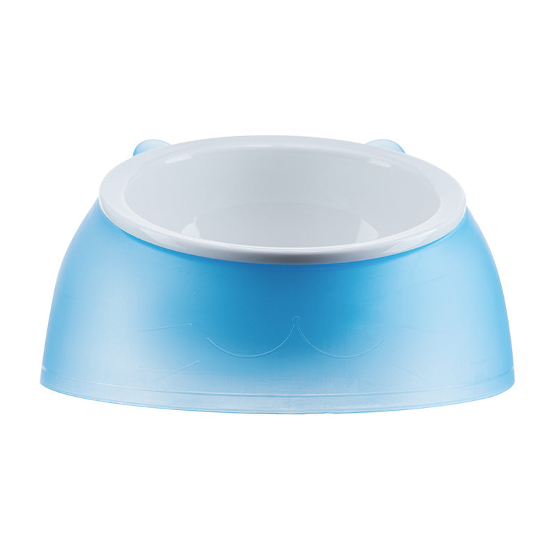 HKM-5882173 Tilting Anti-overturning Ceramic Pet Bowl for Cats and Small Dogs - 250ml Capacity, Multiple Colors Available