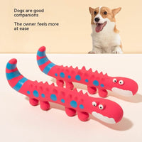 HKM-5882813 Durable Latex Lizard Dog Toy for Molar Health - Pink and Green