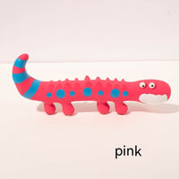 HKM-5882813 Durable Latex Lizard Dog Toy for Molar Health - Pink and Green