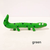 HKM-5882813 Durable Latex Lizard Dog Toy for Molar Health - Pink and Green