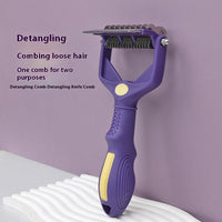 HKM-5883581 Multi-functional Dog and Cat Knot Untangling Comb for Effective Hair Cleaning with Metal and Plastic Design