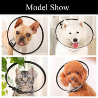 HKM-5883965 Pet Hood Anti-Bite and Licking Collar for Small to Large Dogs and Cats - Adjustable Non-Woven Fabric Design
