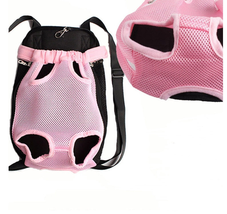 HKM-5884221 Portable Dog Backpack with Sandwich Mesh Material in Multiple Sizes: S, M, L, XL