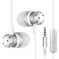 HKM-588499 Metal In-Ear Earphones with Turbo Bass and Microphone for Mobile and Computer Use
