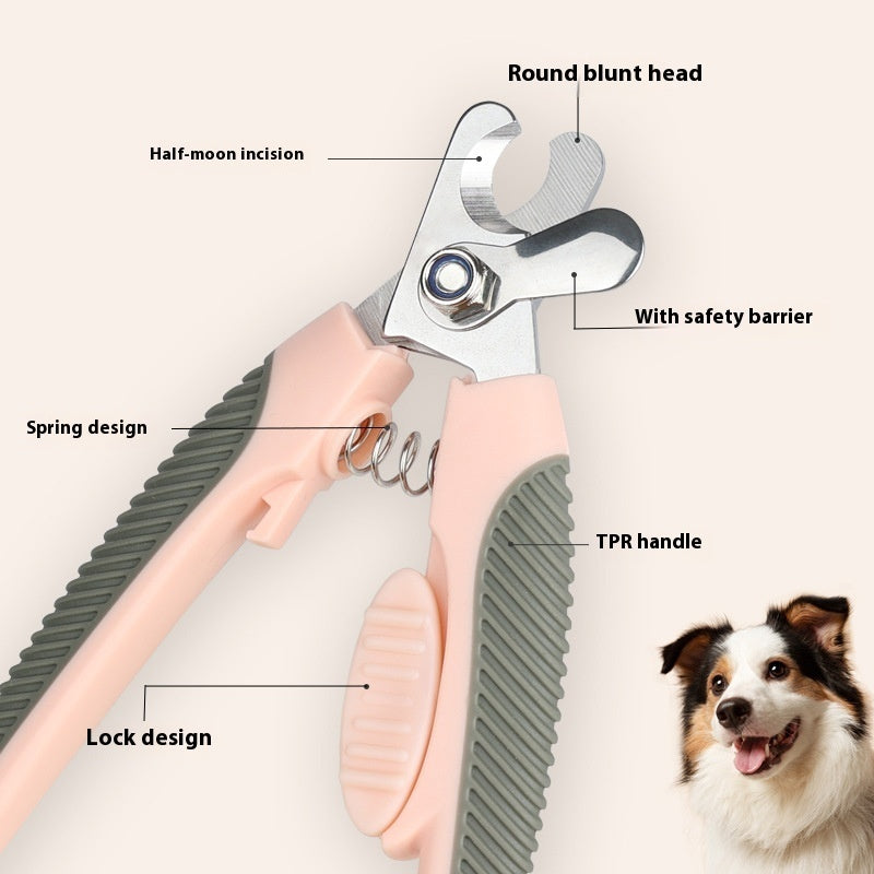 HKM-5885757 Plus Size Pet Nail Clippers for Dogs and Cats in Sweet Peach Pink, Olive Green, and Haze Blue