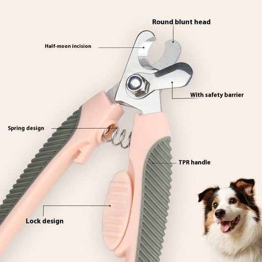 HKM-5885757 Plus Size Pet Nail Clippers for Dogs and Cats in Sweet Peach Pink, Olive Green, and Haze Blue