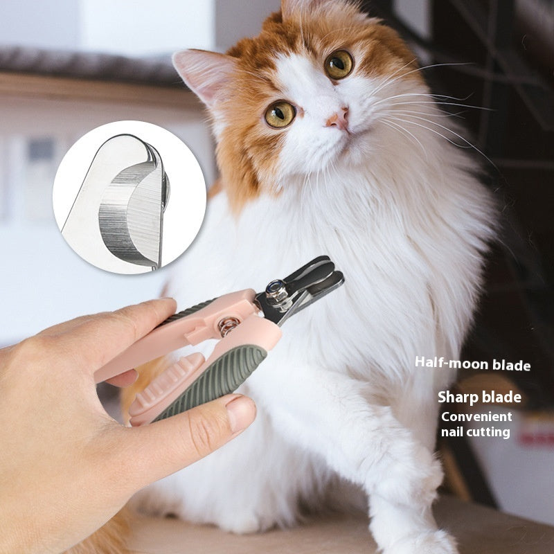 HKM-5885757 Plus Size Pet Nail Clippers for Dogs and Cats in Sweet Peach Pink, Olive Green, and Haze Blue