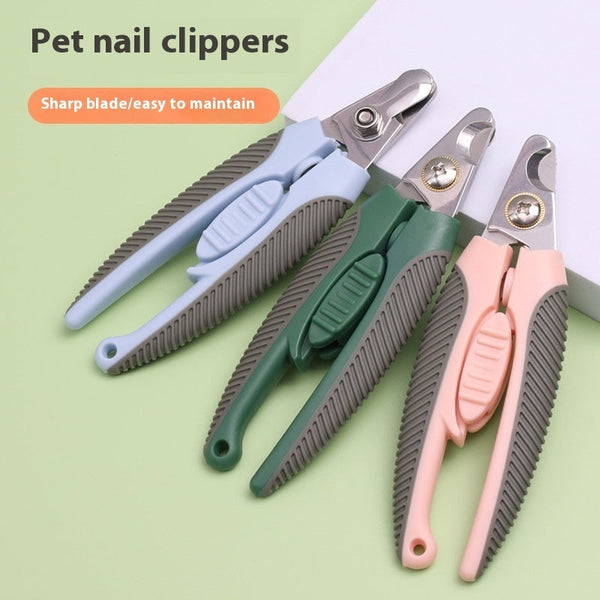 HKM-5885757 Plus Size Pet Nail Clippers for Dogs and Cats in Sweet Peach Pink, Olive Green, and Haze Blue