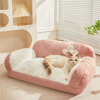 HKM-5886013 Cozy Removable and Washable Cat Nest for Indoor Cats - Ins Cream Puff & Strawberry Cheese Design