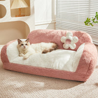 HKM-5886013 Cozy Removable and Washable Cat Nest for Indoor Cats - Ins Cream Puff & Strawberry Cheese Design