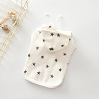 HKM-5886141 Casual Cotton Hoodie for Small Dogs with Cap - Black & White, Multiple Sizes Available