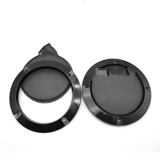 HKM-588691 Car Subwoofer Speaker Protective Cover - Metal & ABS, 2 to 10 inch Models, Black Finish