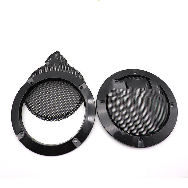 HKM-588691 Car Subwoofer Speaker Protective Cover - Metal & ABS, 2 to 10 inch Models, Black Finish