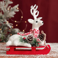 HKM-588755 Christmas-Themed Desktop Ornaments: Snowman, Elk, Polar Bear, Squirrel & Sled Decorations