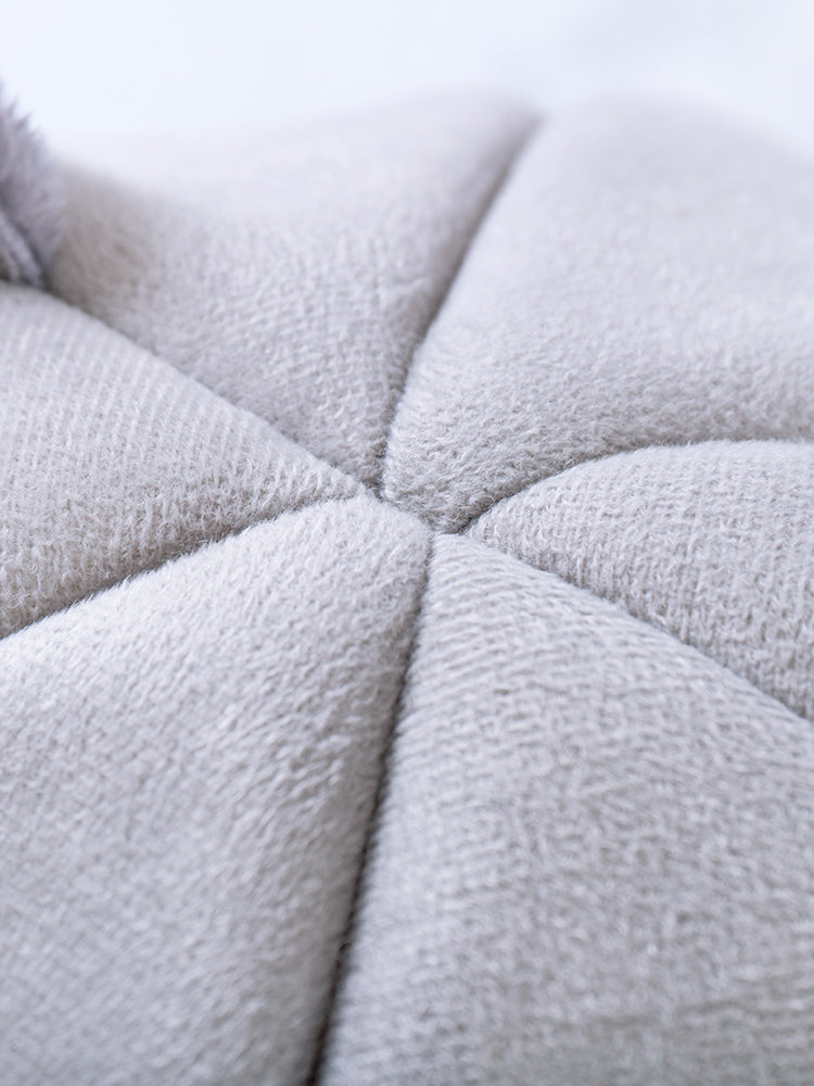 HKM-5887805 Cozy Enclosed Cat Bed Nest in Arctic Velvet and Plush Material for Warm Sleeping