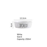 HKM-5887933 Contrasting Color Ceramic Pet Bowl - Available in Small, Medium, and Large Sizes