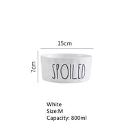 HKM-5887933 Contrasting Color Ceramic Pet Bowl - Available in Small, Medium, and Large Sizes