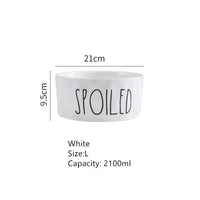 HKM-5887933 Contrasting Color Ceramic Pet Bowl - Available in Small, Medium, and Large Sizes