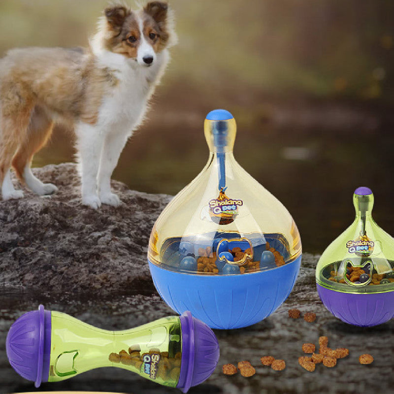 HKM-5888573 Pet Tumbler Toy for Dogs and Cats - Interactive Food Feeder with Bells, Non-Toxic and Sturdy Design
