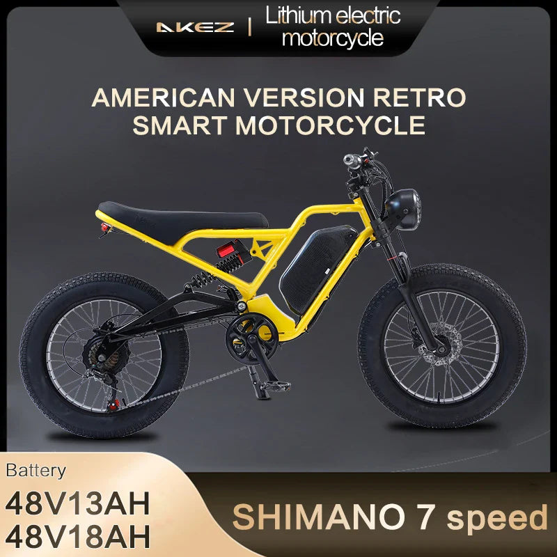 HKM-588947 1500W 20 Inch Electric Bike with 7 Speed Gears and 48V Lithium Battery