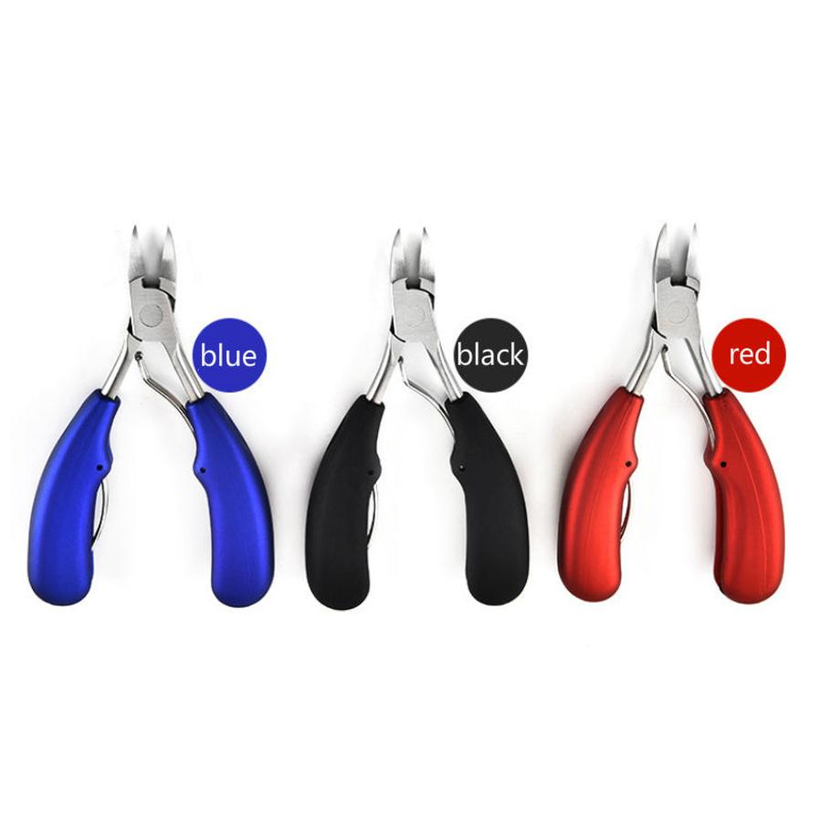 HKM-588947 Precision Stainless Steel Nail Clipper Set for All Skin Types - Available in Black, Red, and Blue