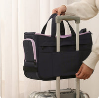 HKM-5889981 Large Capacity Soft Nylon Pet Crossbody Bag with Shoulder Strap and Poop Bag - Available in Navy Blue and Khaki