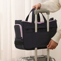 HKM-5889981 Large Capacity Soft Nylon Pet Crossbody Bag with Shoulder Strap and Poop Bag - Available in Navy Blue and Khaki