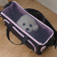 HKM-5889981 Large Capacity Soft Nylon Pet Crossbody Bag with Shoulder Strap and Poop Bag - Available in Navy Blue and Khaki