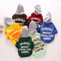 HKM-5890109 Cozy Pullover Hooded Sweater for Dogs in Red and Green, Velvet Material, Sizes XS to XXL