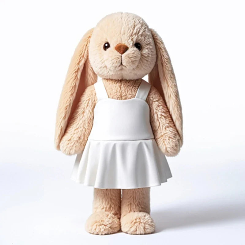 HKM-589075 Soft Plush Pink Bunny Toy - Cartoon Ballet Peter Rabbit for Babies