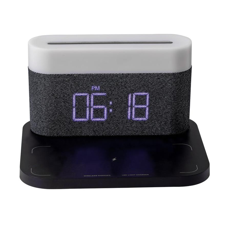 HKM-589139 Wireless Charging Alarm Clock with Night Light and Table Lamp Function