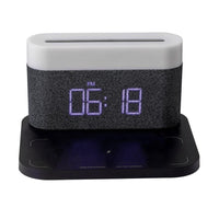 HKM-589139 Wireless Charging Alarm Clock with Night Light and Table Lamp Function