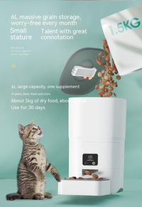 HKM-5891517 Automatic 6L Intelligent Pet Feeder with App Control and Adjustable Camera