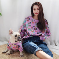 HKM-5891901 Casual Cotton Parent-Child Clothing Set for Cats and Dogs - Various Sizes Available