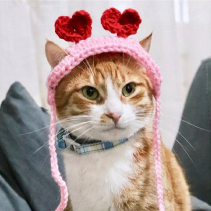 HKM-5892541 Hand-Woven Wool Cat Head Cover for Autumn Parties