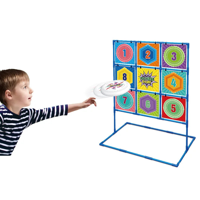 HKM-589267 Outdoor Sports Toy Set with Mini Fitness Flying Disc and Basketball Board for Ages 5 and Up