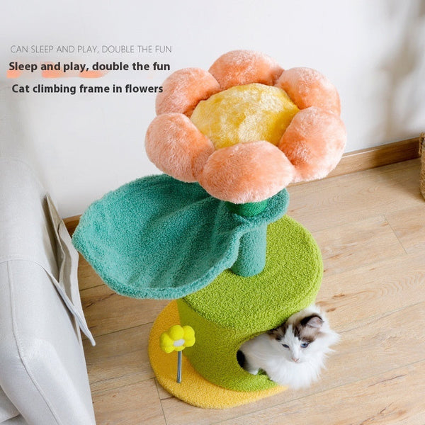 HKM-5892797 Sisal Flower Cat Climbing Frame for Active Play and Exploration
