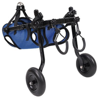 HKM-5893181 Blue Aluminum Alloy Pet Wheelchair for Disabled Dogs