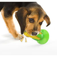 HKM-5894333 Floating Water Dog Toothbrush with Suction Cup and Sound Features - Durable TPR Corn Design