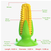 HKM-5894333 Floating Water Dog Toothbrush with Suction Cup and Sound Features - Durable TPR Corn Design