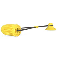 HKM-5894333 Floating Water Dog Toothbrush with Suction Cup and Sound Features - Durable TPR Corn Design