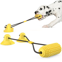 HKM-5894333 Floating Water Dog Toothbrush with Suction Cup and Sound Features - Durable TPR Corn Design