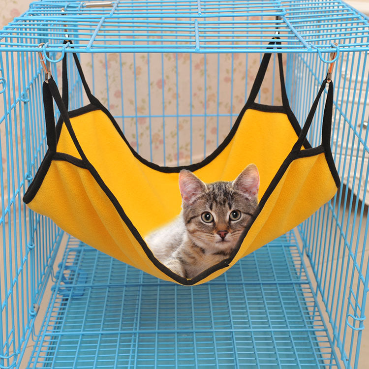 HKM-5895101 Double-Sided Polar Fleece Cat Hammock - Hanging Cat Litter Swing in Various Colors