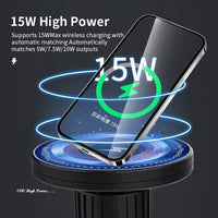 HKM-589523 Magnetic Wireless Car Charger with Fast Charging Support for Mobile Phones