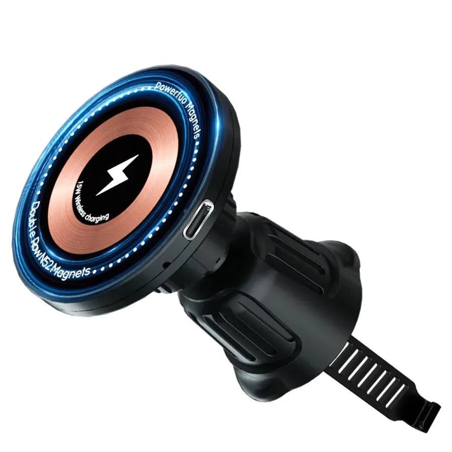 HKM-589523 Magnetic Wireless Car Charger with Fast Charging Support for Mobile Phones