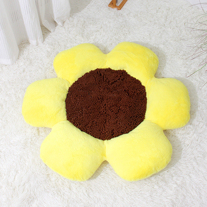 HKM-5895357 Cozy Round Plush Cat Nest for All Seasons, Winter Warm Design, 85x9cm Filler: PP Cotton/Sponge