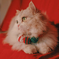 HKM-5895741 Pet Christmas Holiday Bib for Cats and Small Dogs, Polyester Material, Sizes S and M Available
